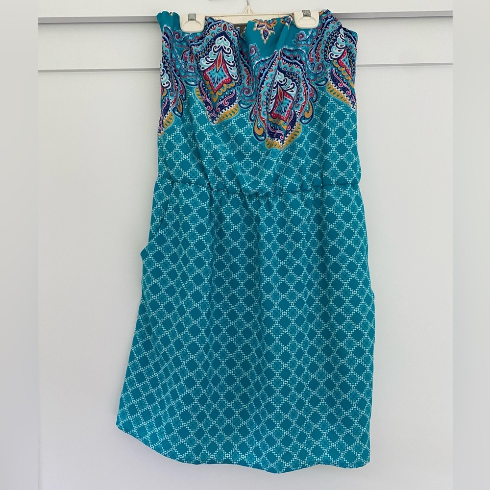 Fun strapless dress with pockets